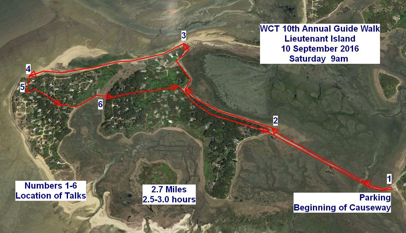 WCT 10th Annual Guided Walk; map by Wellfleet Conservation Trust